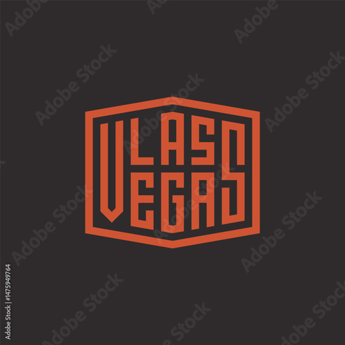 Las Vegas Retro Emblem Design