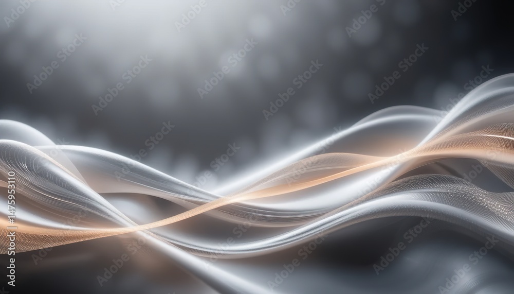 Obraz premium Abstract Fluid Forms with Soft Lighting and Subtle Color Accents