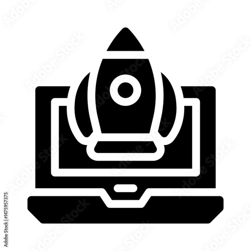 analytics glyph icon