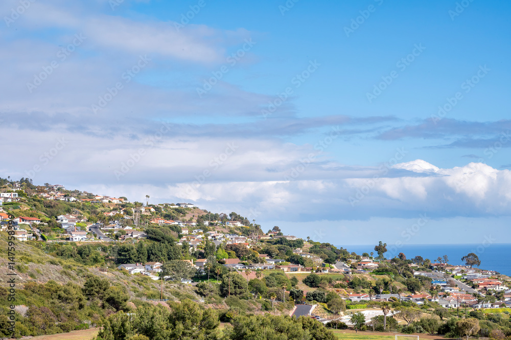 Fototapeta premium Southern California Streets, homes and Neighborhoods, Palos Verdes California