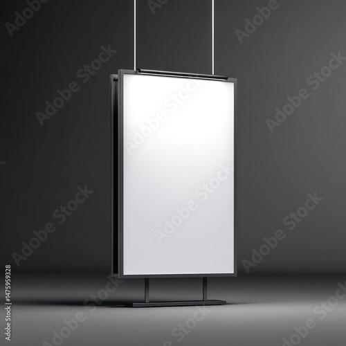 Blank space on an LED sign mockup perfect for showcasing your custom brand design or message.