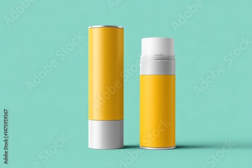 Lip balm packaging mockup featuring blank space for your companyA's unique branding design.
