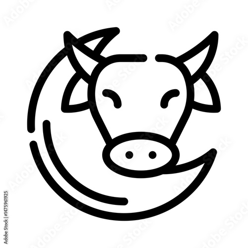 cow line icon