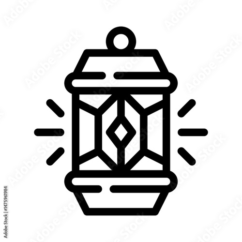 lantern line icon