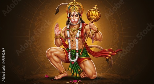 Majestic Hanuman: The Powerful Hindu Deity