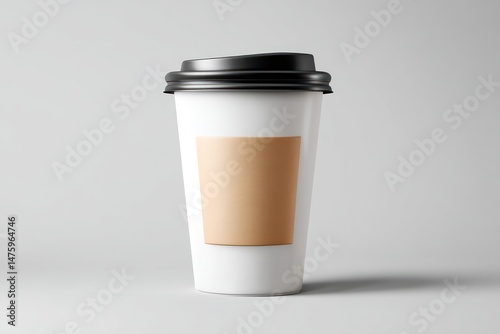 Paper cup mockup featuring an empty area for your custom logo or graphic design.