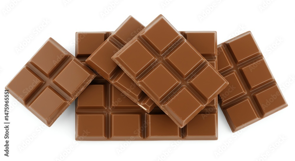 Fototapeta premium Milk Chocolate Pieces Sweet Treat