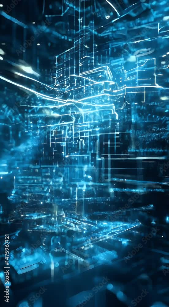camera datum background code blue abstract flying futuristic motion matrix design 4k business technologic modern concept city digital network graphic technology connection data big 3d hologram
