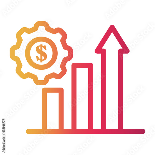 growth Line Gradient Icon