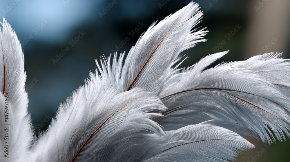 Fototapeta premium Close-up of delicate white feathers (3)