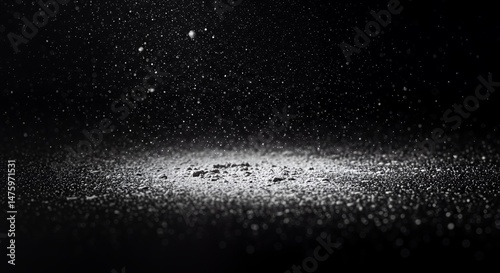 Abstract Black and White Sparkling Surface