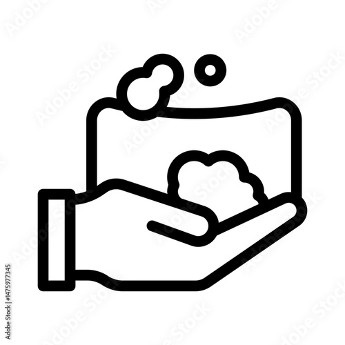 hand wash line icon