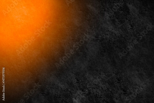 Abstract yellow orange and black gradations with rough noise, colorful background