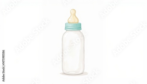 A baby bottle within bottle, tender portrait of early childhood nourishment and care