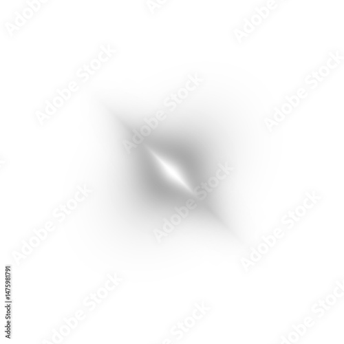 Abstract Silver Star burst Glow Effect , Lens or Abstract Glow, Radiant Light Effect, Isolated PNG Background