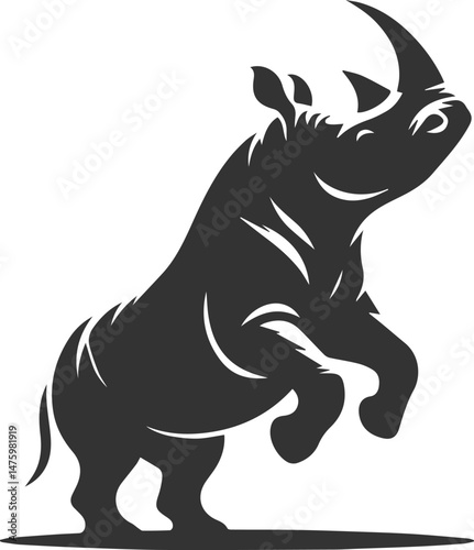 Rhino vector silhouette