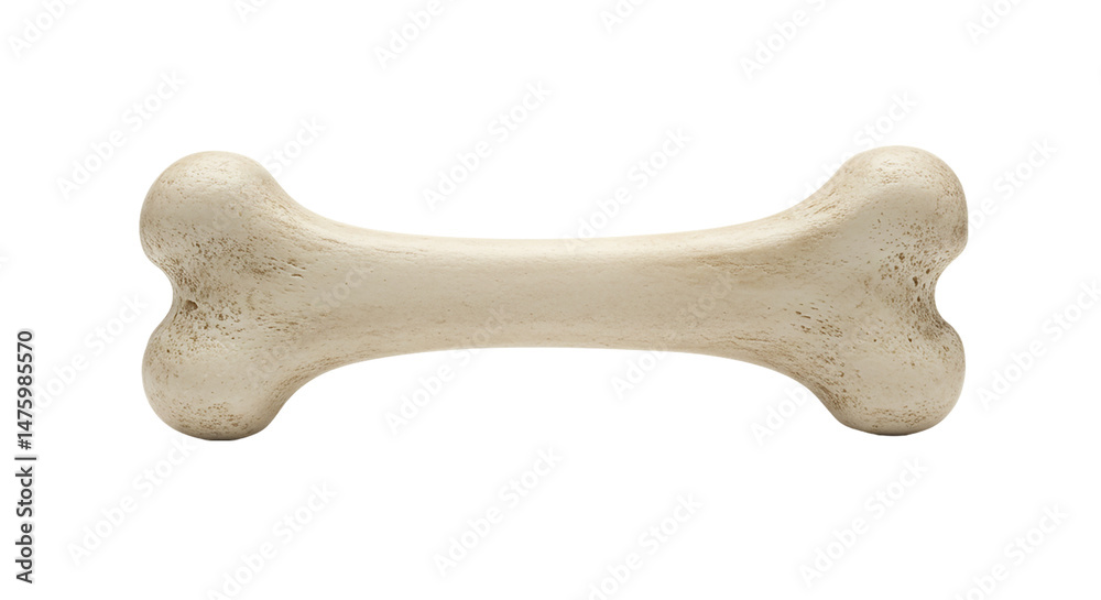 An isolated dog bone in a studio setting with a black background showing the bone structure clearly An isolated dog bone in a studio setting with a black background showing the bone structure clearly