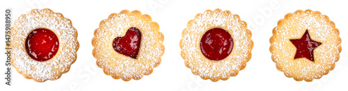 Delicious Jam Cookie PNG set Transparent background