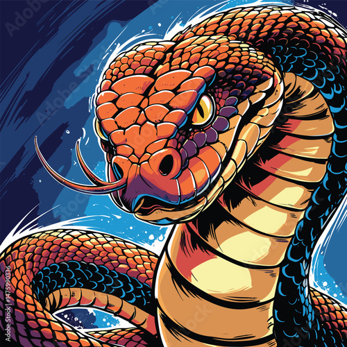 venomous snake vector art for design needs