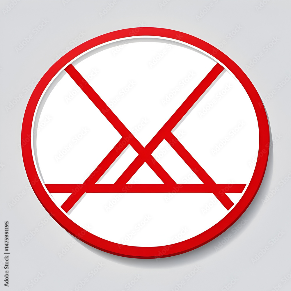 Fototapeta premium vector red circle prohibition sign