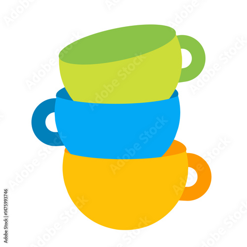 cups colorfully 