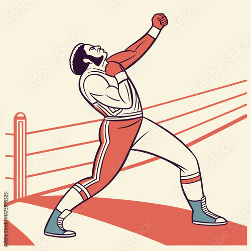 illustration of a wrestler