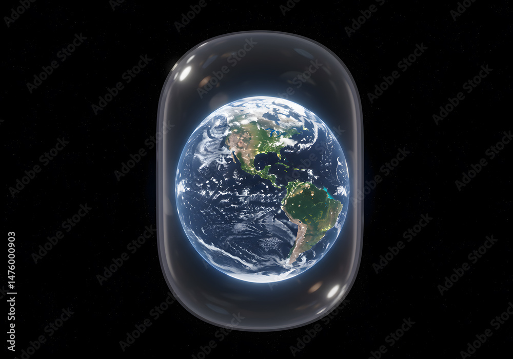 Fototapeta premium Earth in a capsule