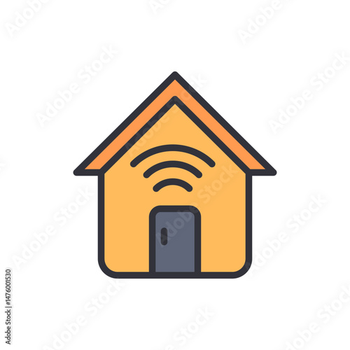 Isolated Smart Home Concept Symbolizing Automation And Connectivity