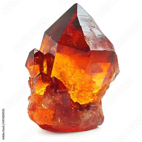 Fiery Orange Citrine Cluster