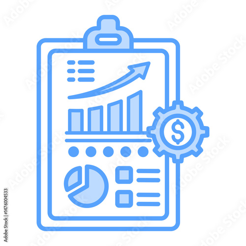 money flow icon blue