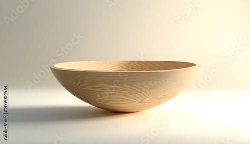 Wooden Bowl, Empty, Minimalist Design