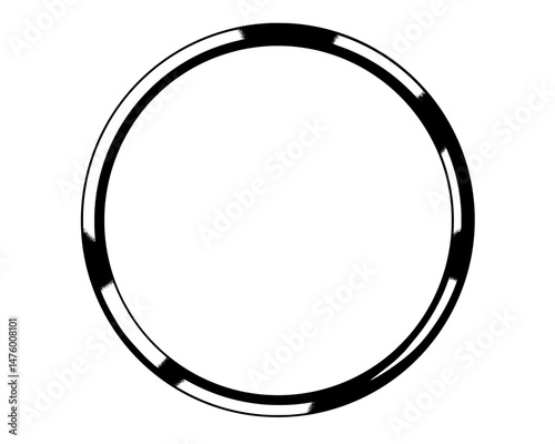 black and white round lens