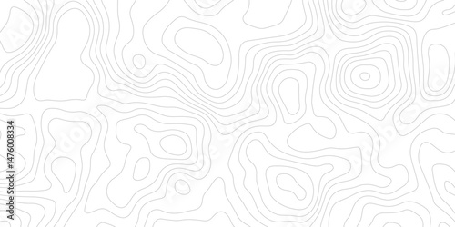Abstract topography contour map line and modern wavy map line design, Paper texture imitation of a geographical map shades white background. Vector illustration. 