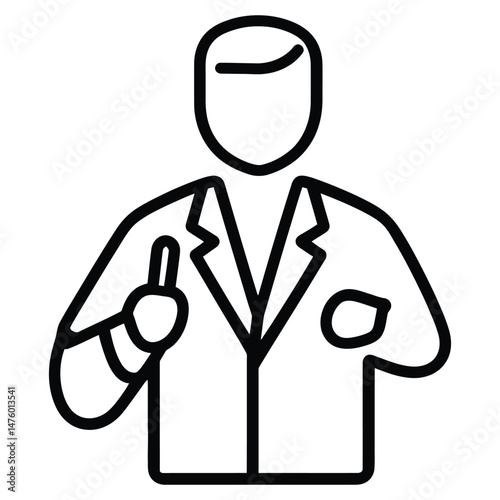 doctor with stethoscope icon 
