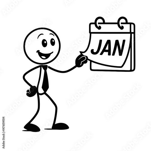 Flipping to January — symbol of fresh start and new beginnings