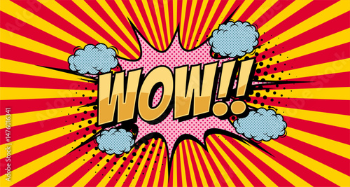 Colorful Comic WOW Illustration art