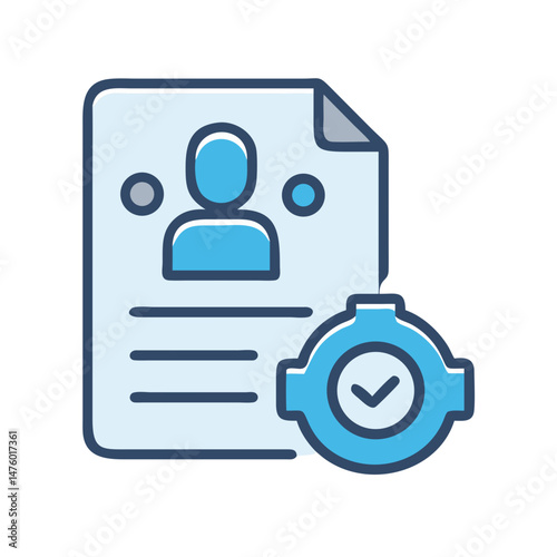 Verified user data management file graphic resource illustration