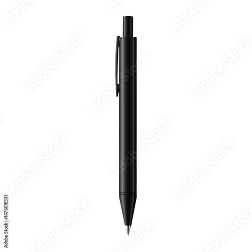 Black pen isolated on white background. Vector illustration. Eps 10.