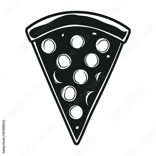 pizza italian food, silhouette style icon design, vector illustration