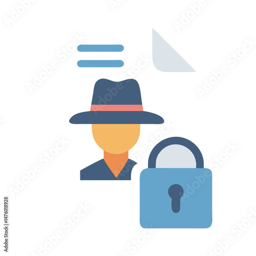 Data security concept illustrating privacy and confidential information protection