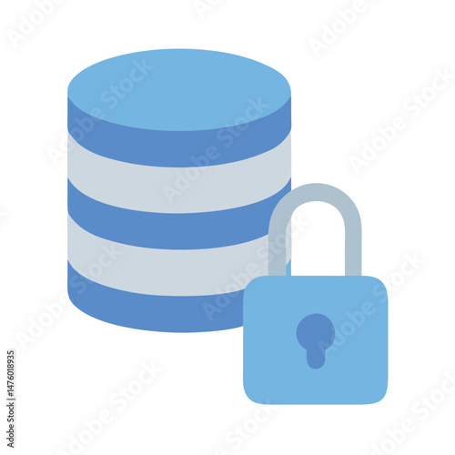 Protected database server access with locked security system
