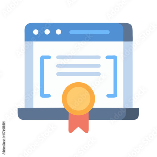 Website browser window displaying a certificate or award badge