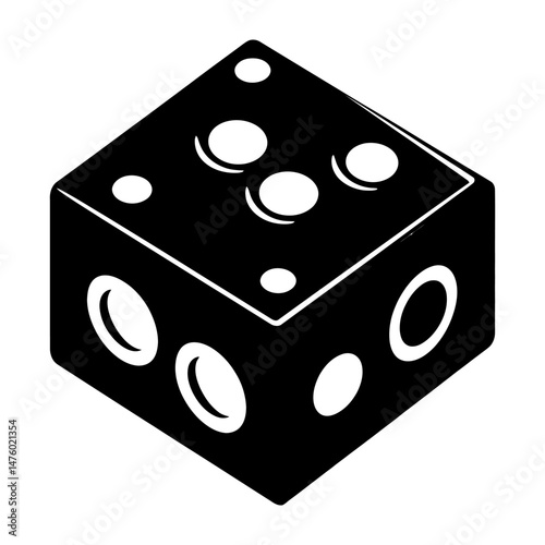 dice icon on white background. vector illustration. Eps 10.