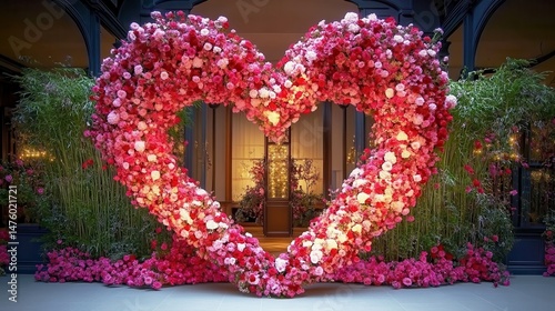 Romantic Floral Heart Installation