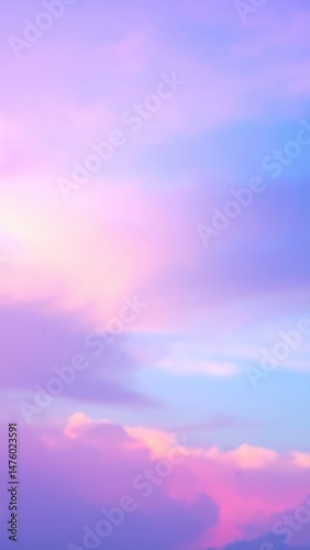 Wallpaper Mural A vibrant purple sky filled with fluffy, white clouds, as the golden sun radiates its warm light, creating a stunning, dreamy atmosphere. Torontodigital.ca