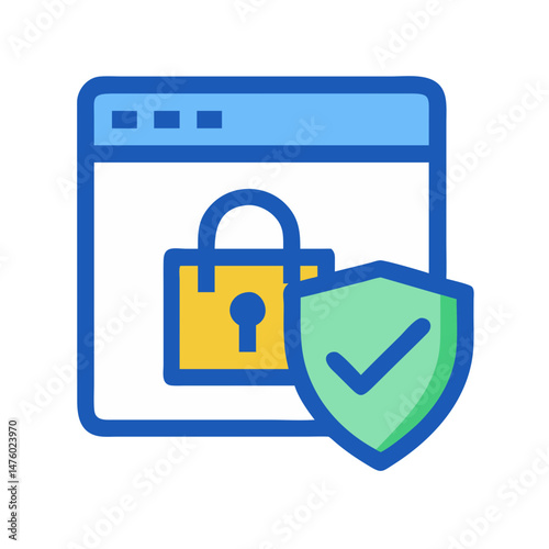 Secured website with shield protection against cyber threats online