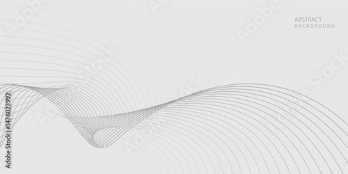 Abstract vector background with black wavy lines. EPS 02