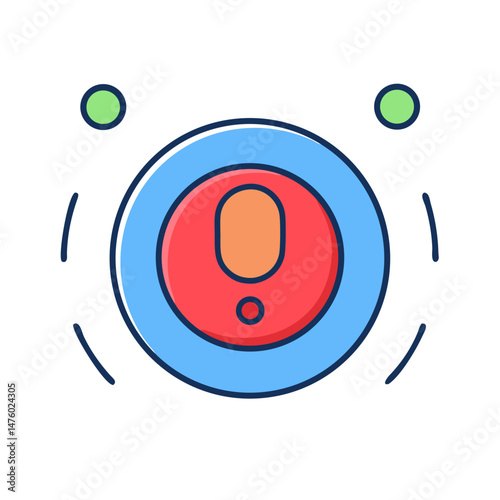 Cartoon robot vacuum cleaner on a black background