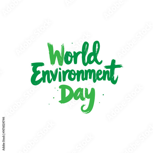 Celebrating the planet: Green typography conveying world environment day message