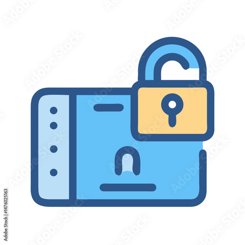 Stylized illustration of a secure identity card concept